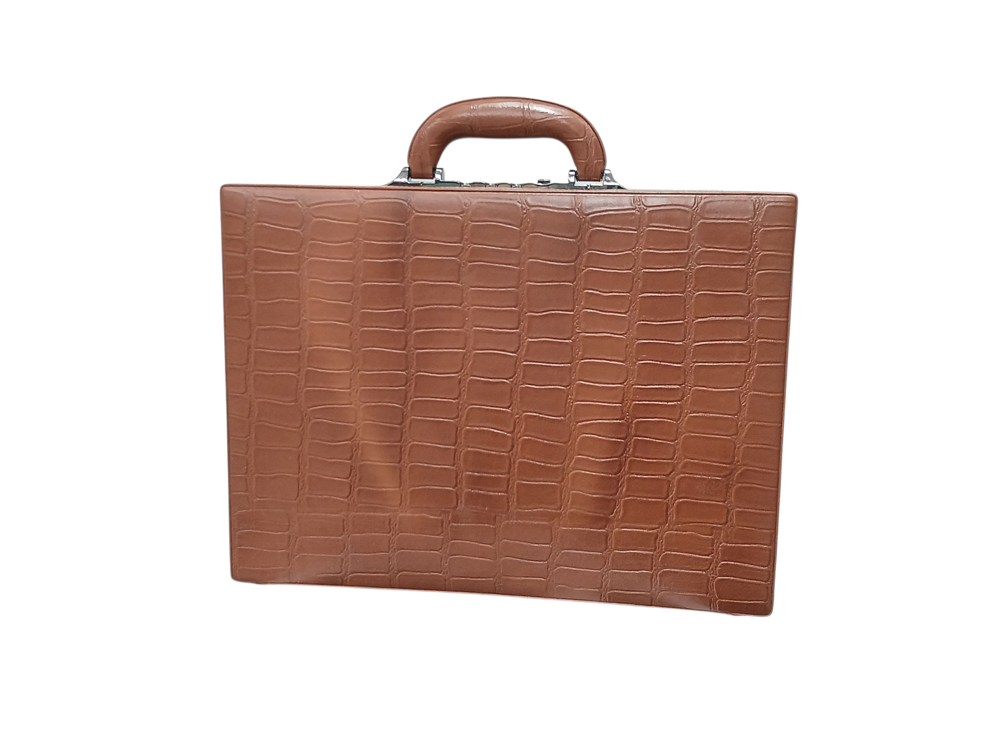 Professional Alligator Texture Hardside Leather Briefcase